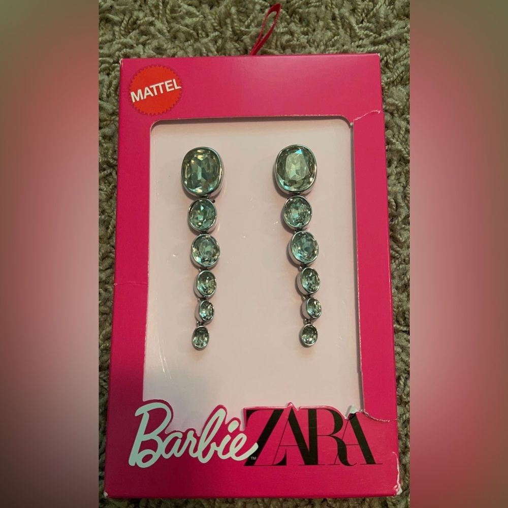 Zara Barbie Special Edition Rhinestone Earrings.